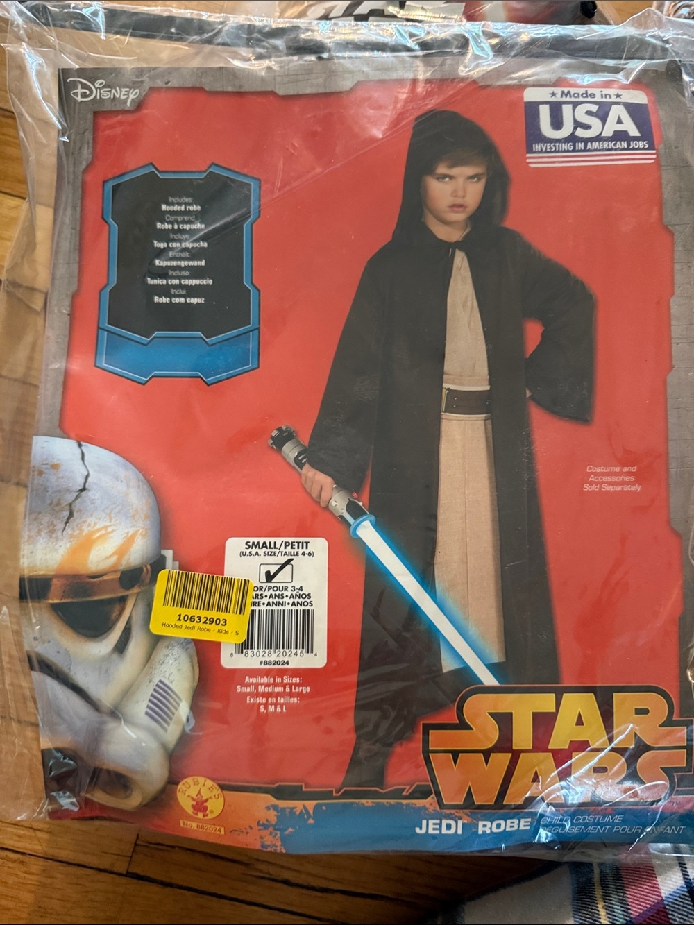 Disney Star Wars Jedi Robe Costume - Black and Cream
